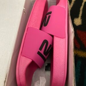 NASA women’s pink and black slides new in box size 6